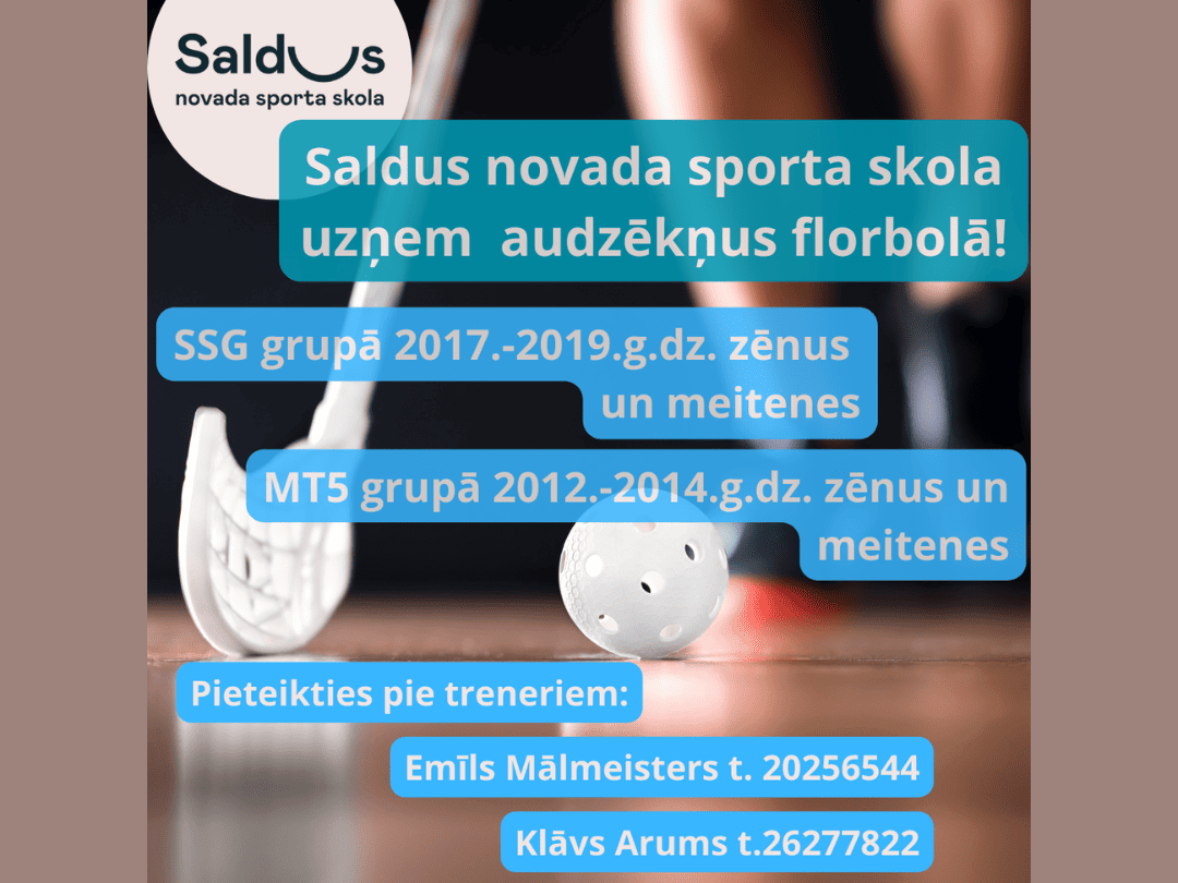 Uzņem audzēkņus florbolā!