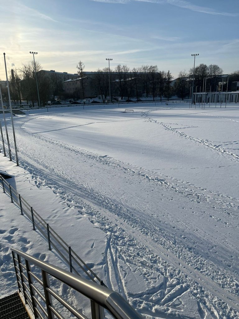 skats uz slēpošanas trasi