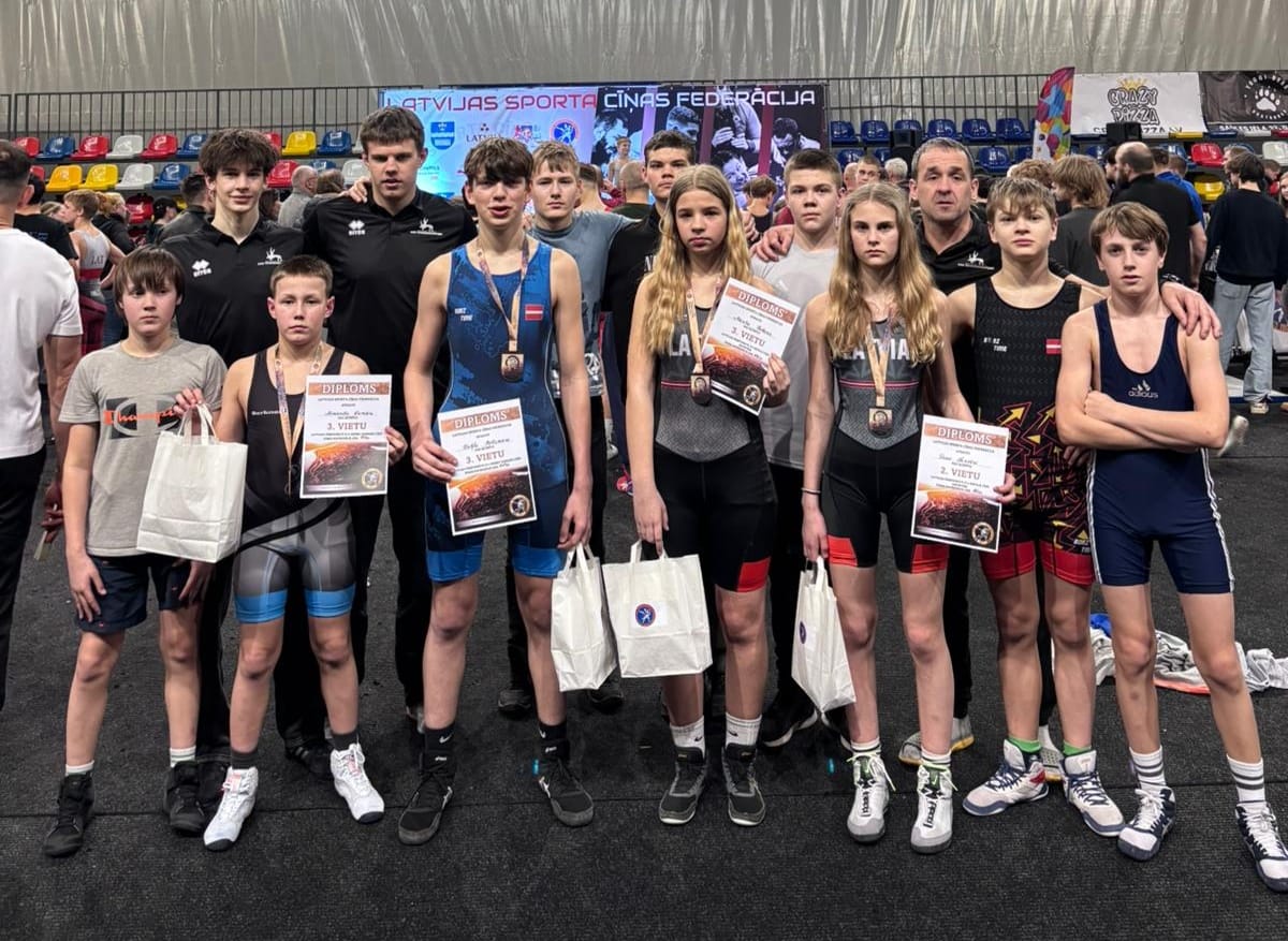 Mūsu audzēkņiem medaļas Latvijas čempionātā grieķu-romiešu un brīvajā cīņā