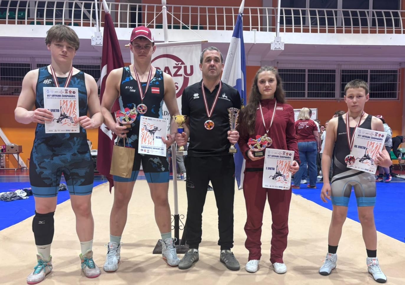 Mūsu audzēkņiem panākumi Latvijas čempionātā grieķu-romiešu un brīvajā cīņā